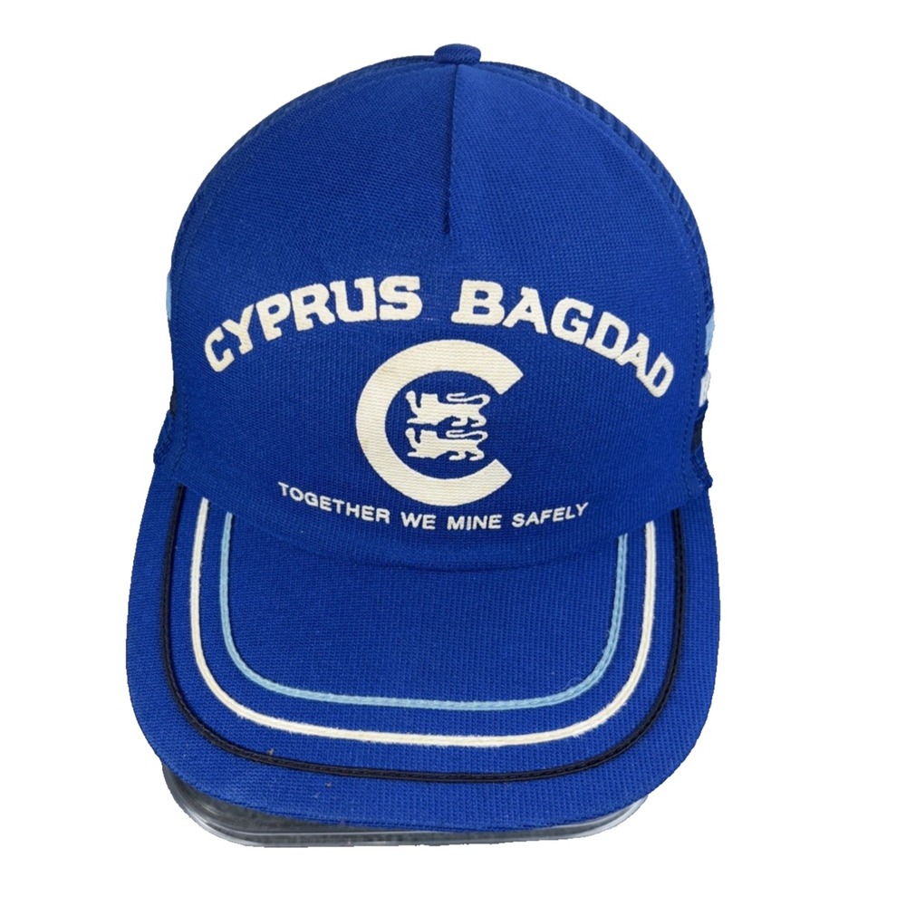 3 Stripe Men's Blue Snap Back USA Hat/Cap  made In The USA Vtg Rare Edition